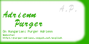 adrienn purger business card